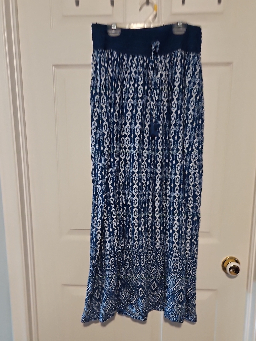 George Navy and White Printed Maxi Skirt